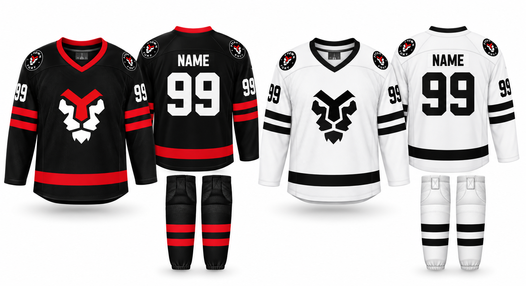 Ytown Fury 2027-28 home and away jersey package